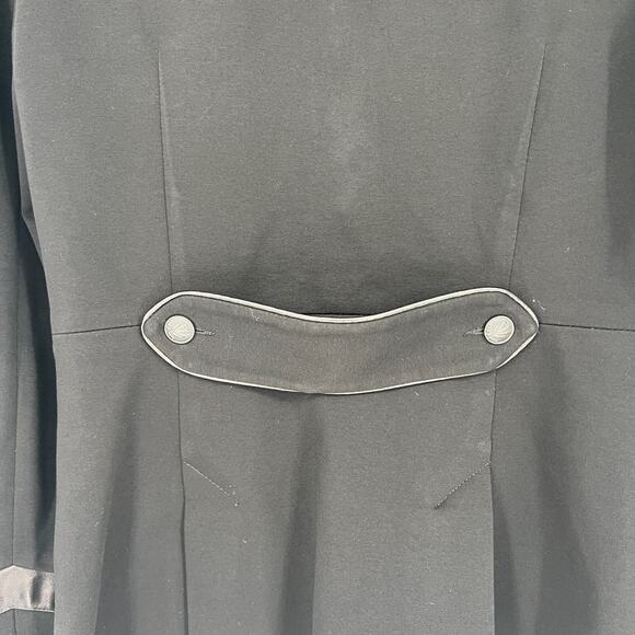 Rag & Bone Jacket Women 2 Black Military Structured Sophisticated Leather Accent - Picture 6 of 10